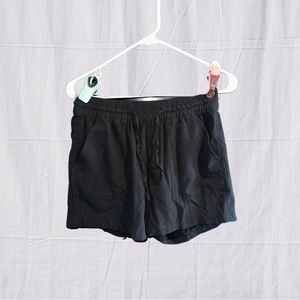 Black parachute pants